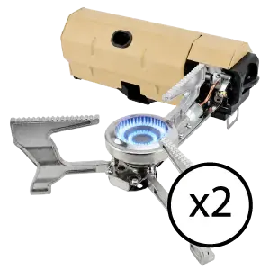 2 Qinux GoFlamex portable folding stoves